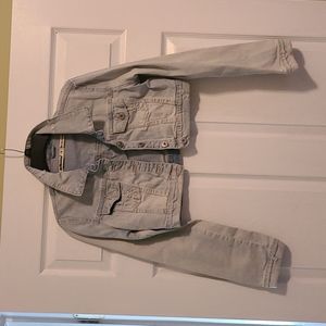 Distressed short Jean jacket